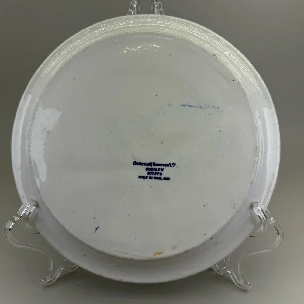 Vintage Charleton and Thompson Ltd English Blue Willow 10” Grill Plate Dish